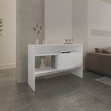 ZUN Console Table 31.8" H, with 2 Doors and 3 Shelves, White B097P250861