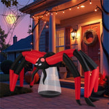 10ft Wide 5ft Tall Giant Halloween Inflatable Spider - LED Head Light 2 Red Eye Tunnel Lights, 52148484