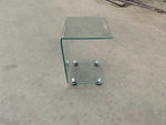 ZUN C-shaped Clear Glass Side & End Table, Tempered Glass End Table Small Table W1718P242510