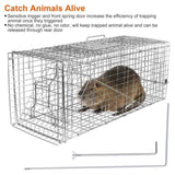 Humane Animal Trap Cage - Galvanized Sturdy Wire Mesh, Sensitive Trigger & 96020110