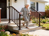 Copper Outdoor 2-Step Iron Handrail 53230346