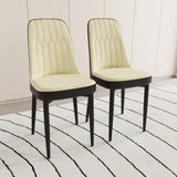 ZUN A set of 2 dining chair, modern style chair made of high-quality PU Leather fabric with thick soft W2189P166108