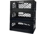24QT 3 Pack Milk Crate Black 25907442