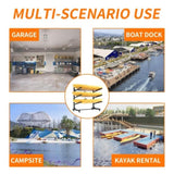 41"H Freestanding Kayak Storage Rack Holds 3 Kayaks, Heavy-Duty Adjustable Stand with Lockable T2398P305830