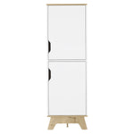 ZUN British Single Kitchen Pantry, Four Storage Shelves, Double Doors Cabinets B128P148674