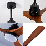 Hot sales 42 Inch Ceiling Fans with Lights and Remote, Outdoor Ceiling Fan for Patios with Light 3 W2991P334795