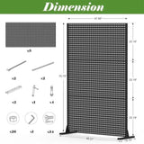 Metal Privacy Screen, Freestanding Outdoor Indoor Divider, Decorative Privacy Screen Panels for W1859P145842