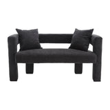 COOLMORE Modern Chenille Loveseat Sofa , Comfy Upholstered 2-Seater Sofa, Small Loveseat Accent W395P224847