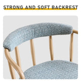 2 Pcs Blue Chenille Swivel Bar Stools with Khaki Powder-Coated Metal Legs 51286050