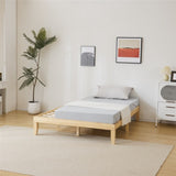 Basic bed frame solid wood color Full 197.2*136*30.5cm wooden bed 01801680