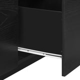 33.25" Square Coffee Table with 4 Drawers, Black N735P277298B