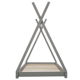Twin Size House Platform Bed with Triangle Structure,Gray WF283047AAE
