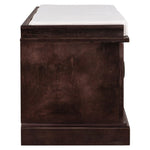 ZUN Storage Bench with 2 Drawers and 2 Cabinets, Shoe Bench with Removable Cushion for Living Room, 24970634