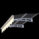 DA5934C Series Door Window Awning Canopy Made of 0.137Inch Thick Crystal Solid Polycarbonate Sheet W2205P179826