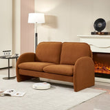 59" Sofa Small Couch for Living Room, Sherpa Fabric Upholstered Sofa Couch, Small W1765P172415