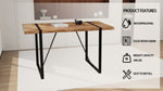 ZUN 55 " dining table modern rural industrial rectangular MDF dark wood, 4-6 people, 1.5" thick 88403809