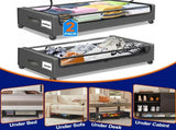 Under Bed Storage with Wheels, 2 Pack Under Bed Storage Containers with Clear Lids & Dividers, 56704930