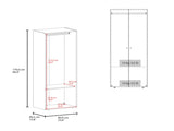 Soham Closet System Slim, Bedroom, Macadamia B092P360641
