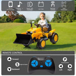 ZUN 12V Kids Ride on Tractor Electric Excavator Battery Powered Motorized Car for Kids Ages 3-6, with W1811P154760