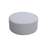 Round Coffee Table, Boucle Upholstered End Table, Functions as Side Table, Ottoman, and Seat for W2998P235141