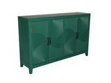 59"Green Accent Cabinet with 4 Doors, Mid Century Modern Pantry Wood Buffet Media W2295P294587