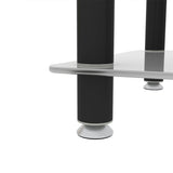 ZUN 1-Piece White+Black Side Table , 2-Tier Space End Table ,Modern Night Stand, Sofa table, Side Table 83709902