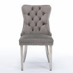 ZUN Furniture,Modern, High-end Tufted Solid Wood Contemporary Velvet Upholstered Dining Chair with 61924462