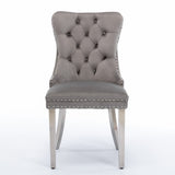 ZUN Furniture,Modern, High-end Tufted Solid Wood Contemporary Velvet Upholstered Dining Chair with 61924462