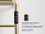 Heated Towel Rack with Top Shelf, 3-Bar Towel Wall Mounted Warmer for Bathroom with Intelligent 55908479