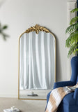 ZUN 66" x 36" Full Length Mirror, Arched Mirror Hanging or Leaning Against Wall, Large Gold Mirror for W2078P172790