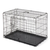 ZUN 30" Pet Kennel Cat Dog Folding Steel Crate Animal Playpen Wire Metal 42770875