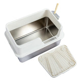 Stainless Steel Cat Box with Lid, Extra Large Pan with High Sides for Big Cats, Kitty 46653088