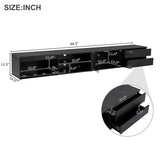 ZUN ON-TREND Modern APP Controlled LED TV Stand for TVs Up to 105'', Faux Marble Tabletop Media Console N721P171537B