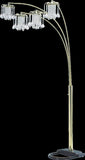BLACK 4-HEAD CRYSTAL INSPIRED ARCH FLOOR LAMP B080P305703