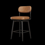 360 &deg Rotating Bar Chair Bar Stool bar stools set of 2 piece set with leather cushions and iron W1727P251187