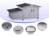 Outdoor Free-Range Wooden Chicken Coop with Asphalt Roof, Leak-Proof Pull-Out Tray, Secure Predator 86803503