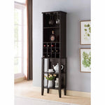 ZUN Wine Cellar, Bar Display Cabinet with Wine Glass Holder, Wine Bottle Compartment fits 12 Bottles B107130812