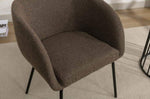ZUN 039-Set of 1 Fabric Dining Chair With Black Metal Legs,Dark Brown 59192780