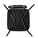 Set of 6 Modern Padded Dining Chairs for Kitchen Bar Office Chair, Black 09325536