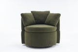 ZUN Fabric Swivel And Storage Chair With Back Cushion For Living Room,Green 96070086