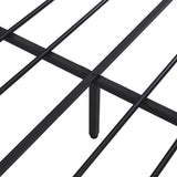 Full Size Metal Platform Bed Frame with Wooden Headboard and Footboard with USB LINER, No Box Spring W31183489