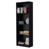 ZUN Zachary Black Tier Storage Shelves Bookcase B062P175148