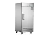 27"W Commercial Freezer Single Solid Door Stainless Steel Reach-in Freezer 18.68 Cu.ft. Upright Fan N818P191847S