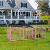 ZUN Dog Playpen Indoor 24 inch 8 Panels Metal Dog Pen Pet Dog Fence Outdoor Exercise Pen with Doors, W368P233998