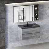 36" Floating Bathroom Vanity with Sink, Modern Wall-Mounted Bathroom Storage Vanity Cabinet with W1573P155846