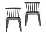 Windsor Dining Chairs Set of 2,Wood Farmhouse Spindle Back, Widen Seat, Mid-Century Modern French 68275804
