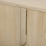 TREXM 4-Door Buffet Cabinet with Storage, Wood Sideboard Cabinet with Unique Arc Handles and N715P264916D