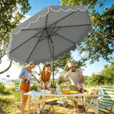 10 Feet Patio Umbrella with Crank Tilt Adjustment - Gray 50242694