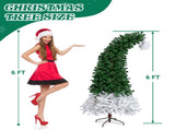 6 FT Santa Hat Style Pre-lit Christmas Tree, Hinged Artificial Xmas Tree Pine Tree with 250 Warm 12914218