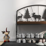 Shoe Rack Bench for, Industrial Bench, Rustic Shoe Rack for Small Spaces, Upholstered W2167P225266